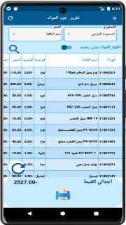تقرير جرد المواد